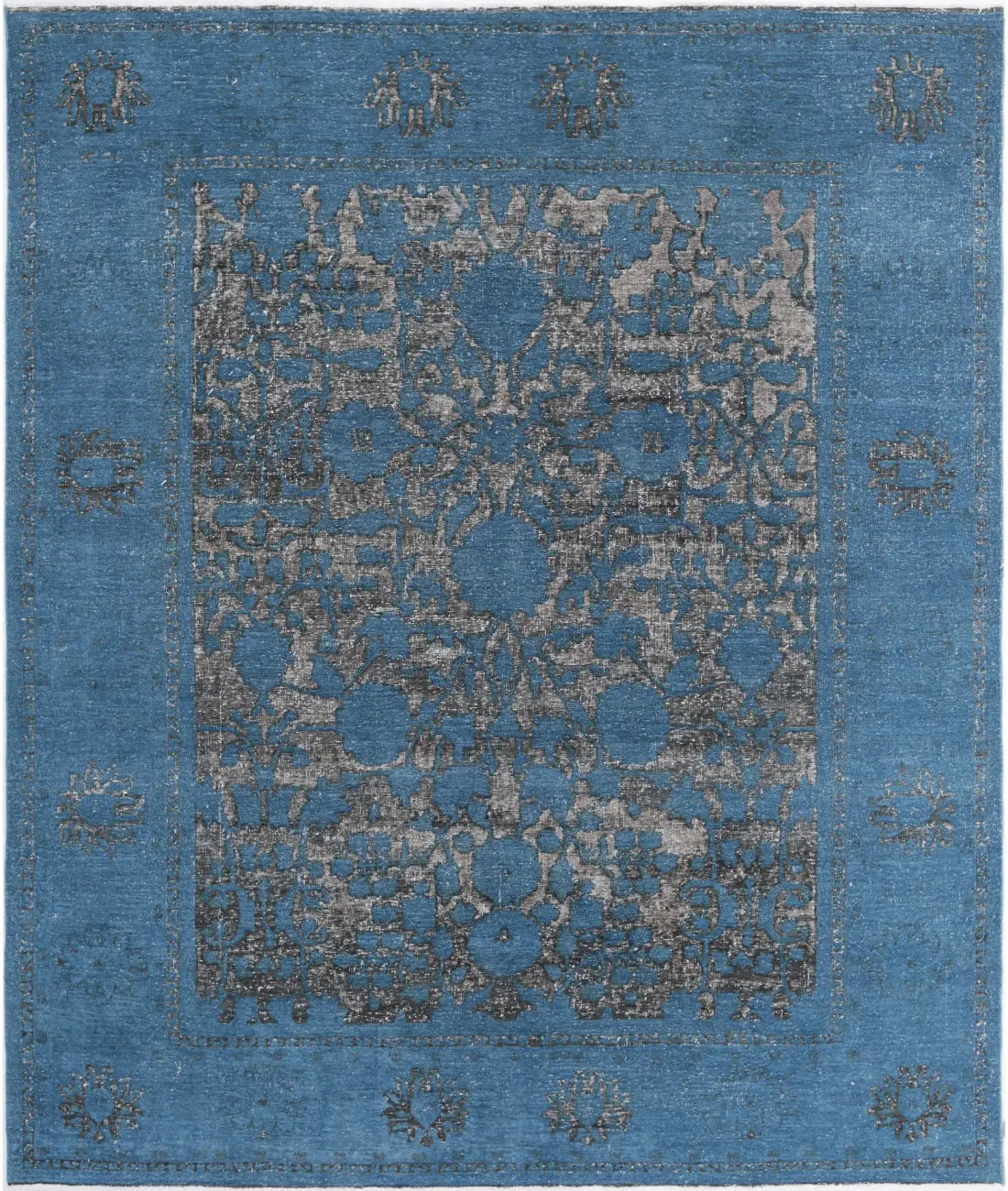 Hand Knotted Onyx Wool Rug - 7'10'' x 9'3''
