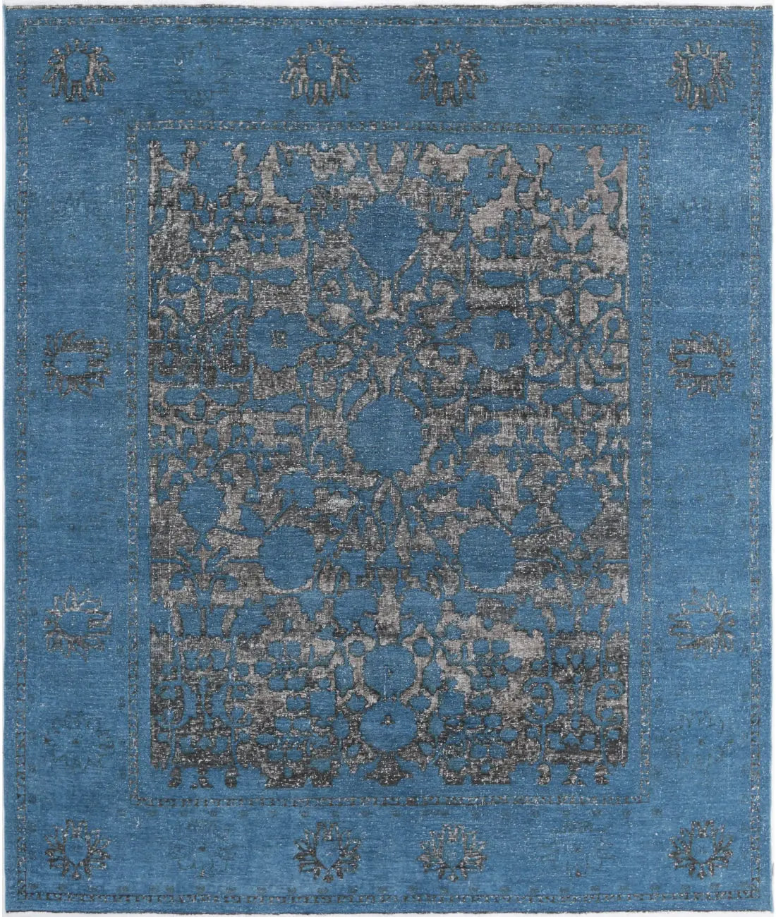 Hand Knotted Onyx Wool Rug - 7'10'' x 9'3'' - Arteverk Rugs Area rug
