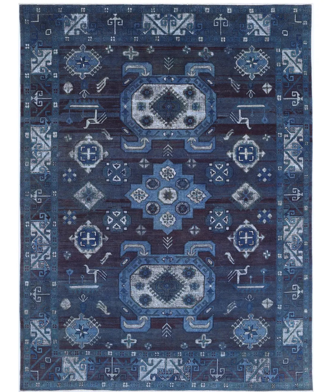 Hand Knotted Onyx Wool Rug - 8'7'' x 11'7''