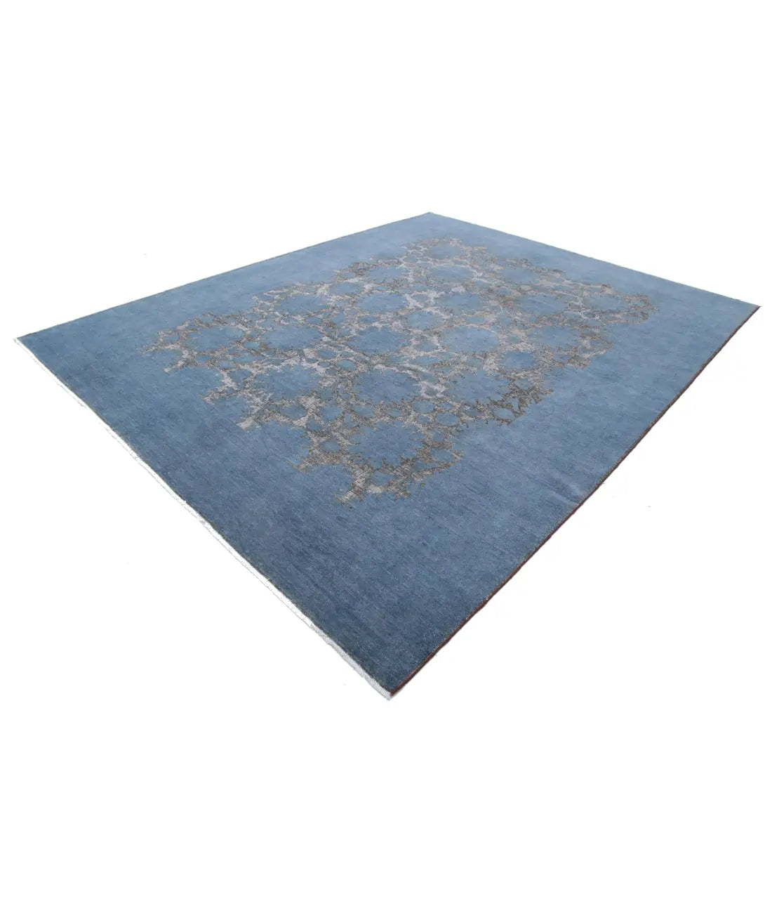 Alfombra de lana de ónix anudada a mano - 9'2'' x 11'7''