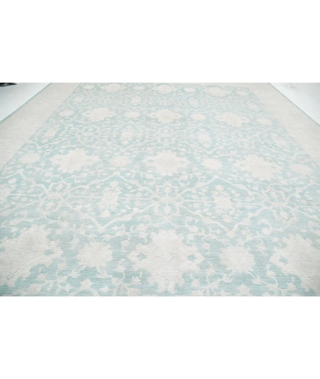Hand Knotted Oushak Wool Rug - 15'10'' x 21'9''