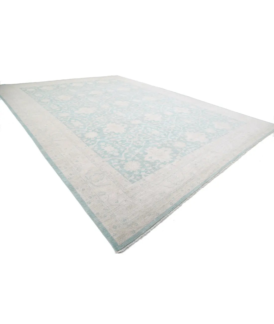 Hand Knotted Oushak Wool Rug - 15'10'' x 21'9''
