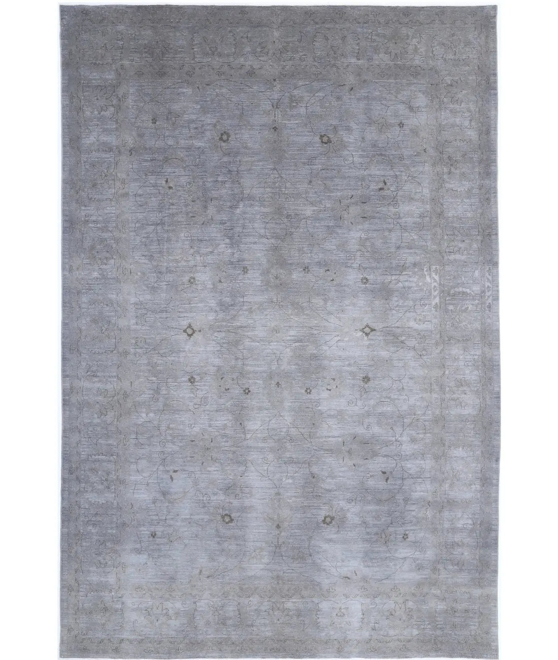 Hand Knotted Overdye Wool Rug - 11'9'' x 17'9''