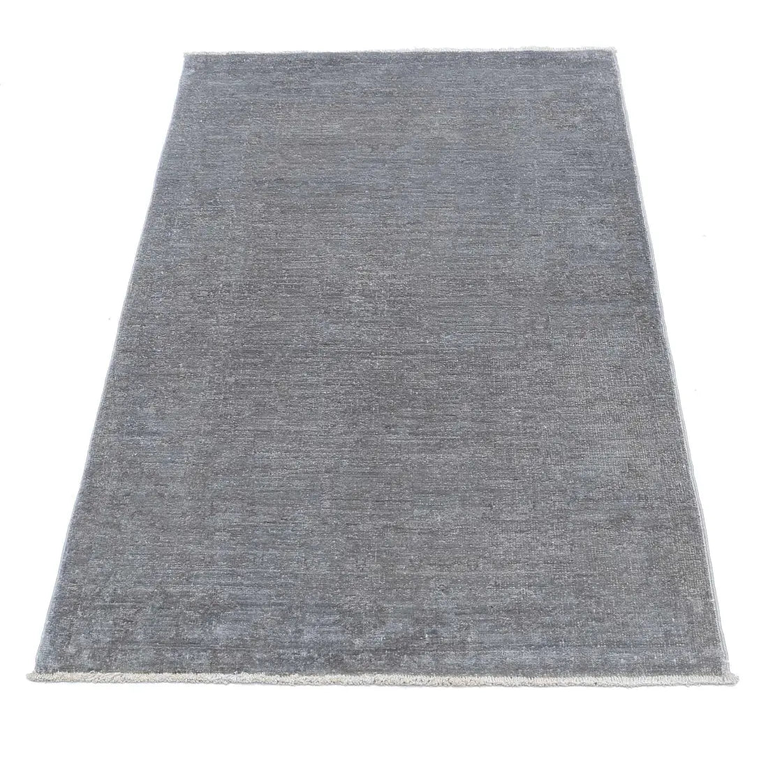 Alfombra de lana sobreteñida anudada a mano - 2'7'' x 4'0''
