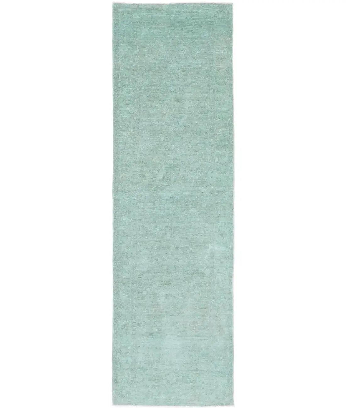 Hand Knotted Overdye Wool Rug - 2'7'' x 9'4''