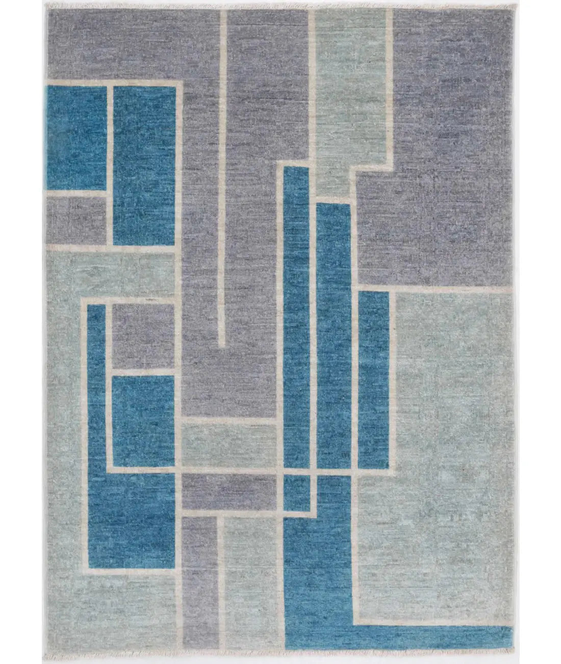 Hand Knotted Overdye Wool Rug - 2'9'' x 3'10''