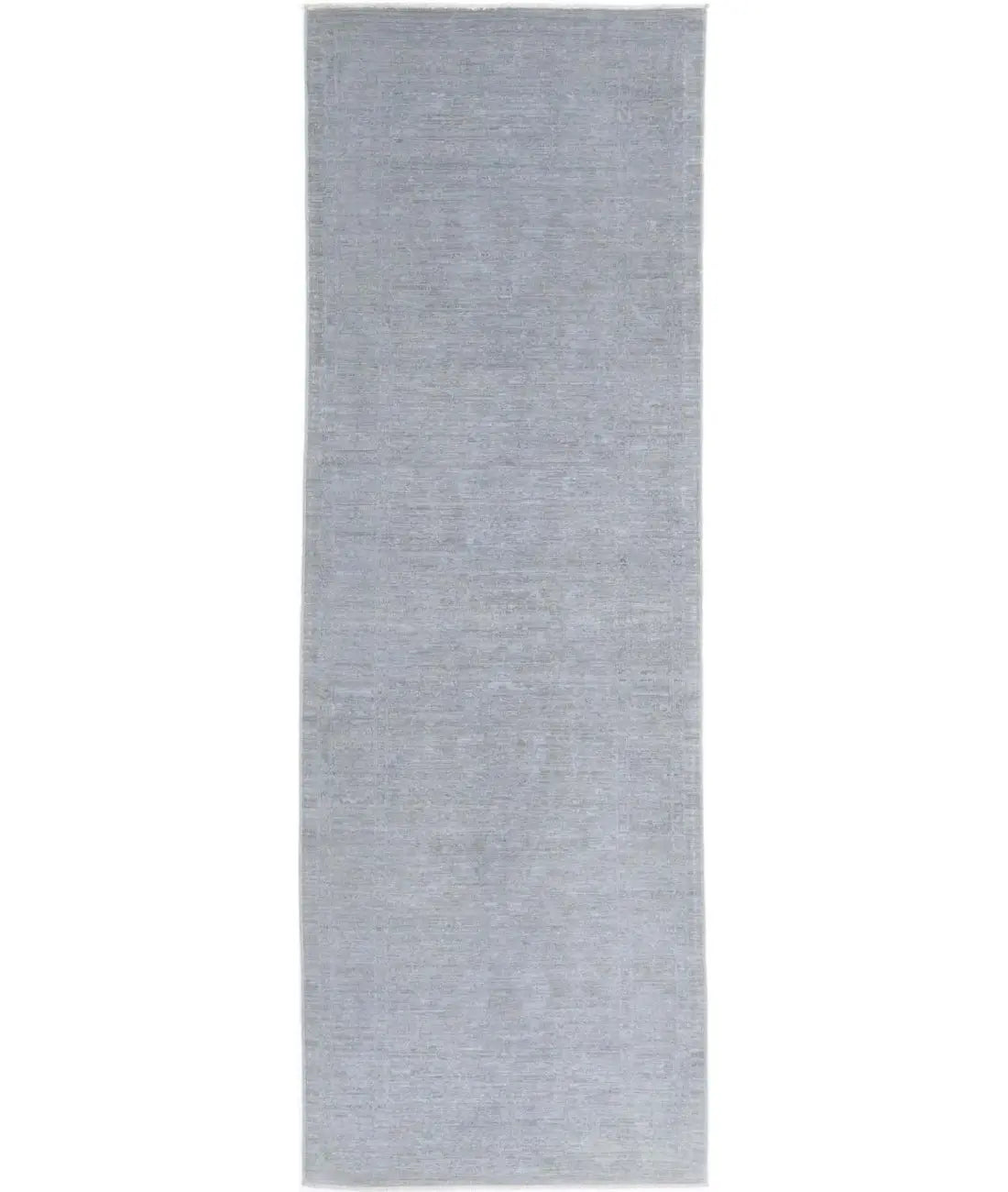 Hand Knotted Overdye Wool Rug - 3'2'' x 9'11''