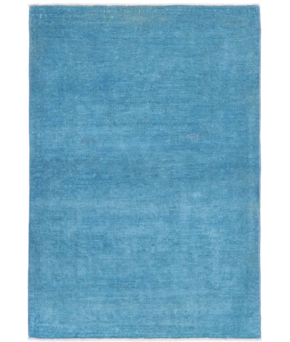 Hand Knotted Overdye Wool Rug - 3'3'' x 4'11''