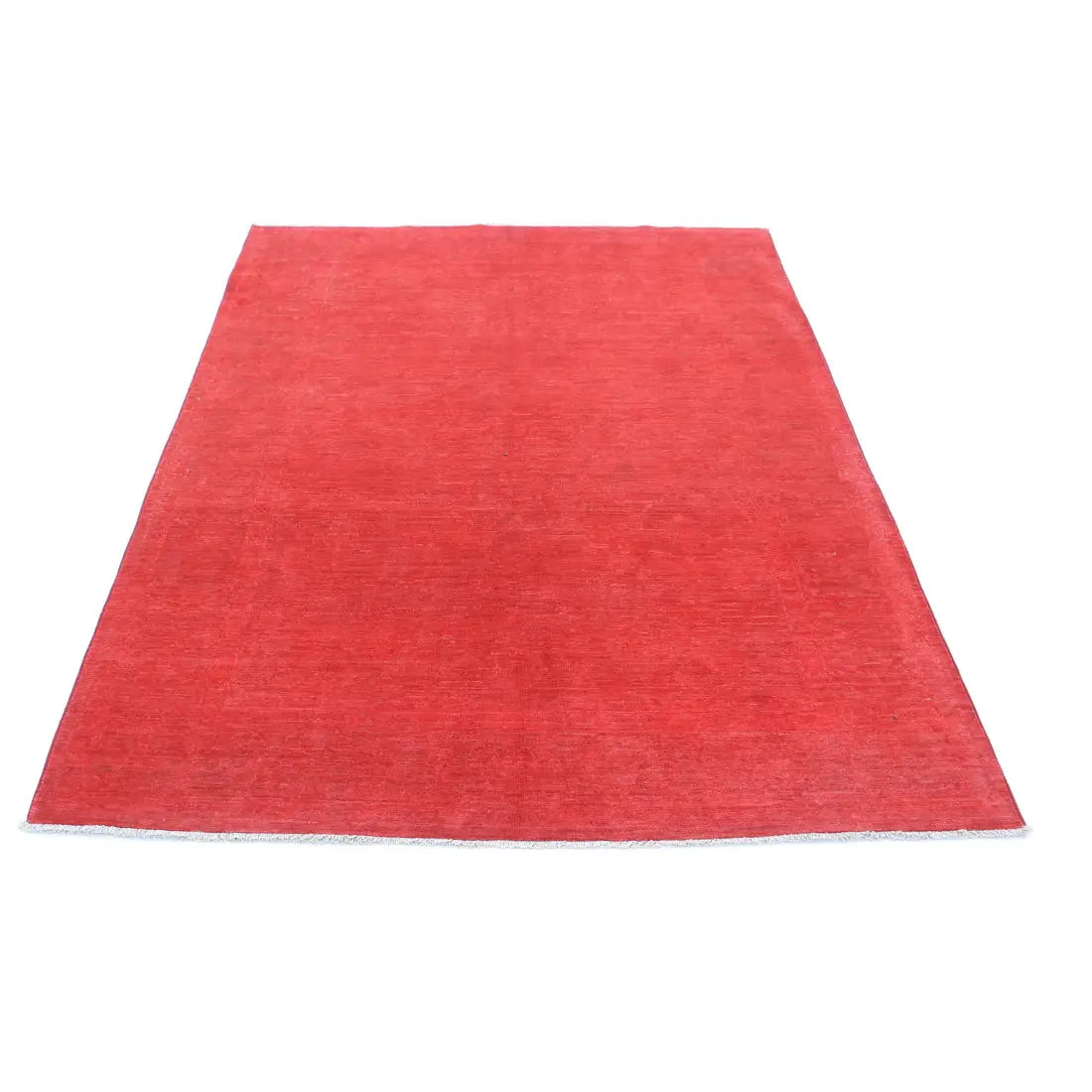 Hand Knotted Overdye Wool Rug - 4'8'' x 6'6''