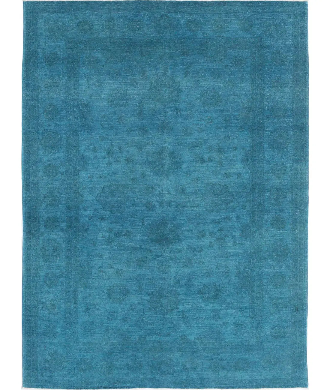 Hand Knotted Overdye Wool Rug - 5'5'' x 7'6''
