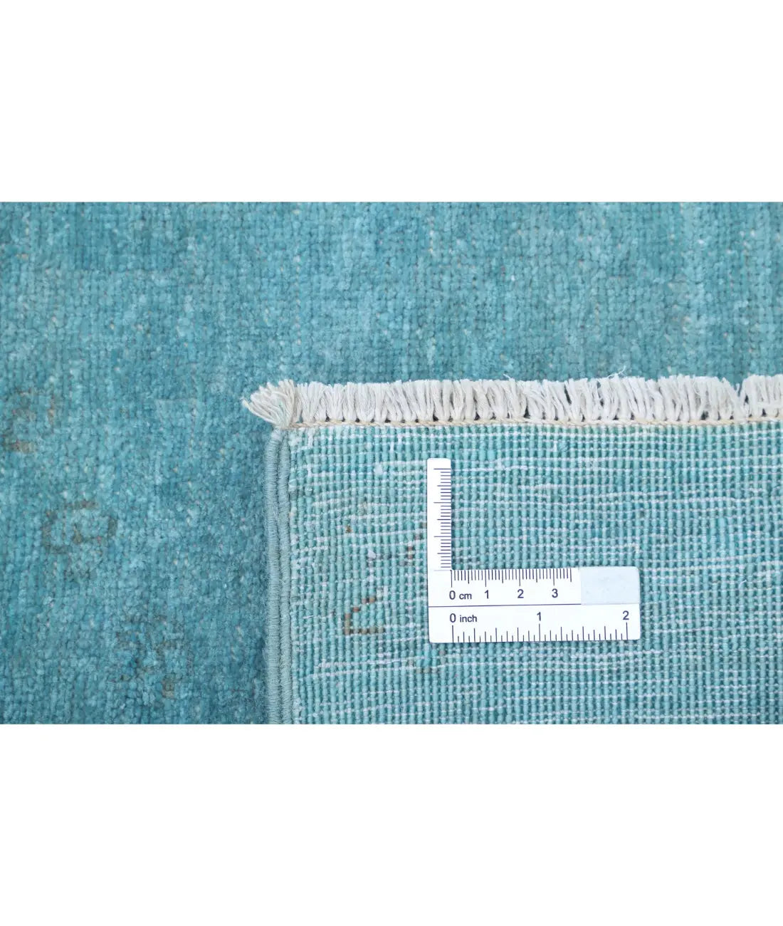 Alfombra de lana sobreteñida anudada a mano - 6'9'' x 9'9''