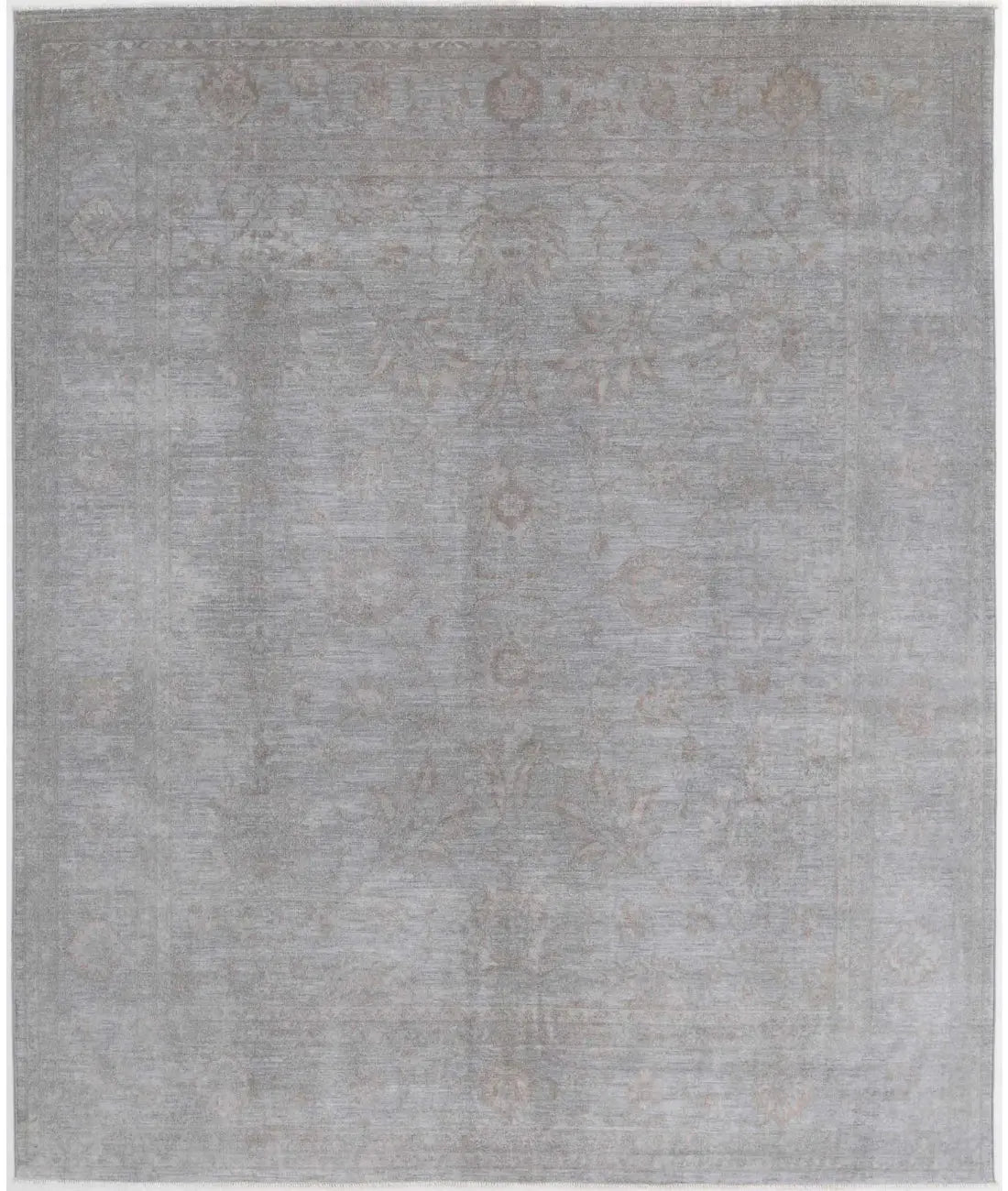 Hand Knotted Overdye Wool Rug - 7'10'' x 9'6''