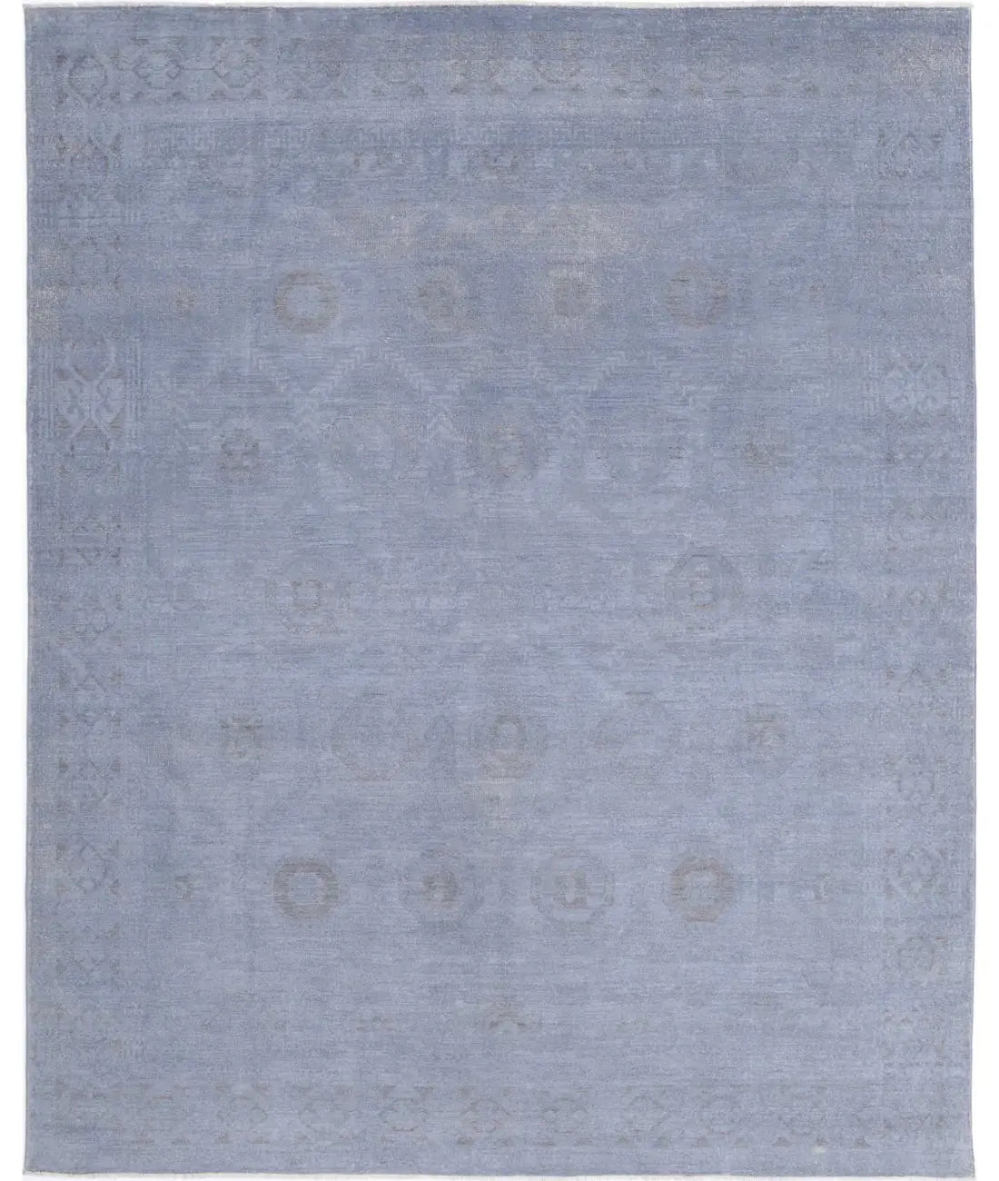 Hand Knotted Overdye Wool Rug - 7'10'' x 9'9''