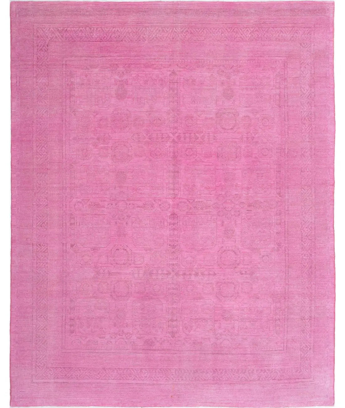 Hand Knotted Overdye Wool Rug - 7'9'' x 9'10''