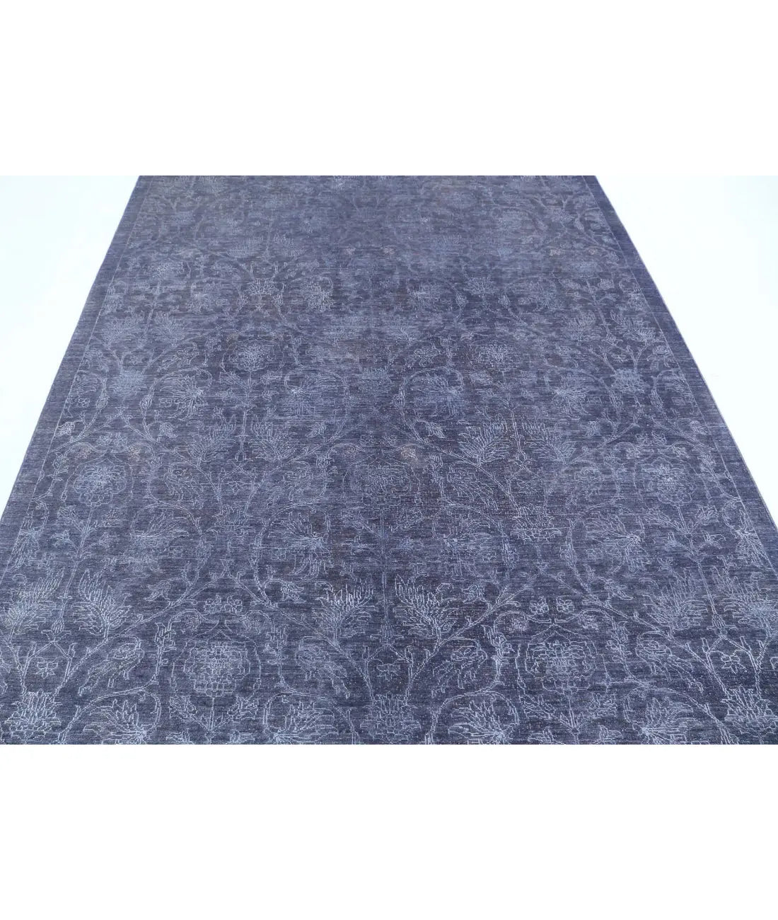 Hand Knotted Overdye Wool & Bamboo Silk Rug - 6'7'' x 9'7'' - Arteverk Rugs Area rug