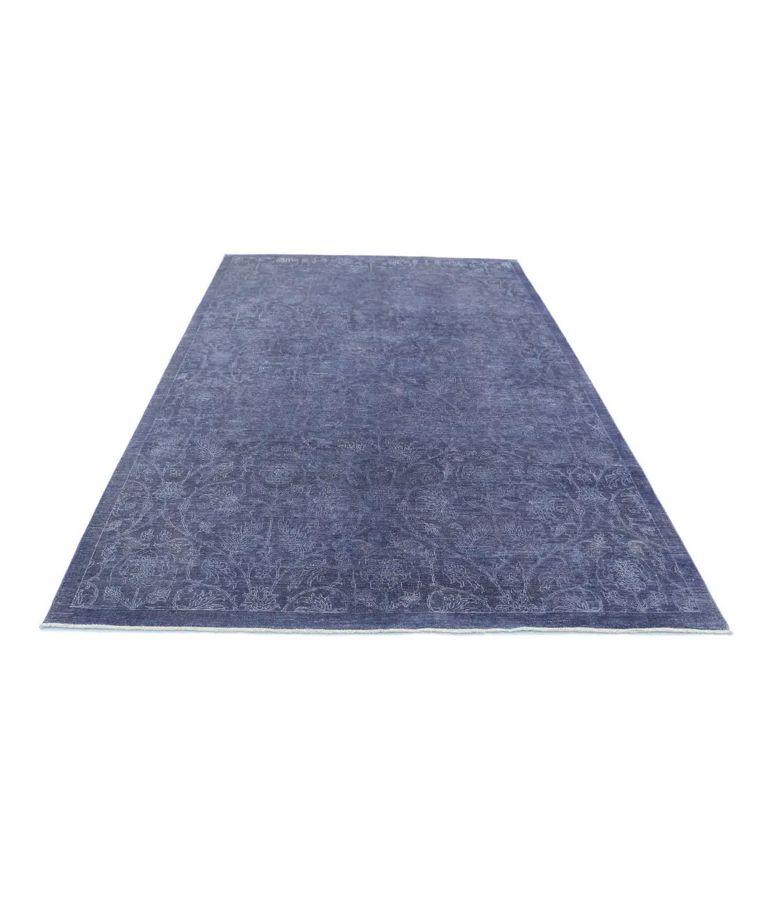 Hand Knotted Overdye Wool & Bamboo Silk Rug - 6'7'' x 9'7'' - Arteverk Rugs Area rug