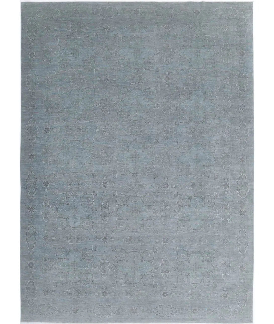 Hand Knotted Overdye Wool & Silk Rug - 9'10'' x 13'11''