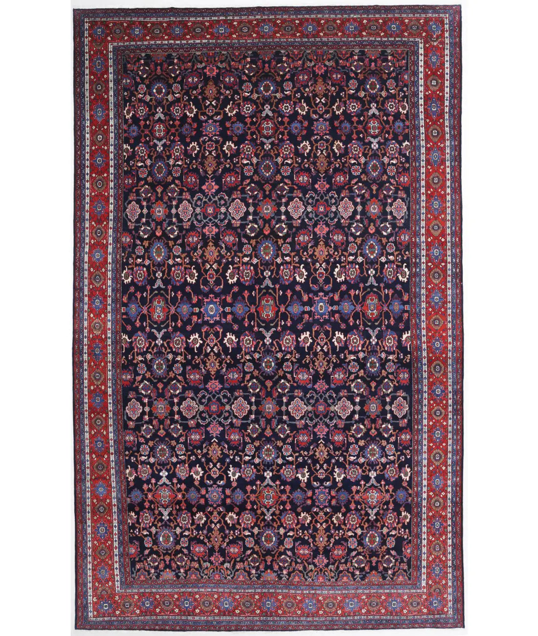 Hand Knotted Oriental Bibikabad Wool Rug - 12'8'' x 21'0''