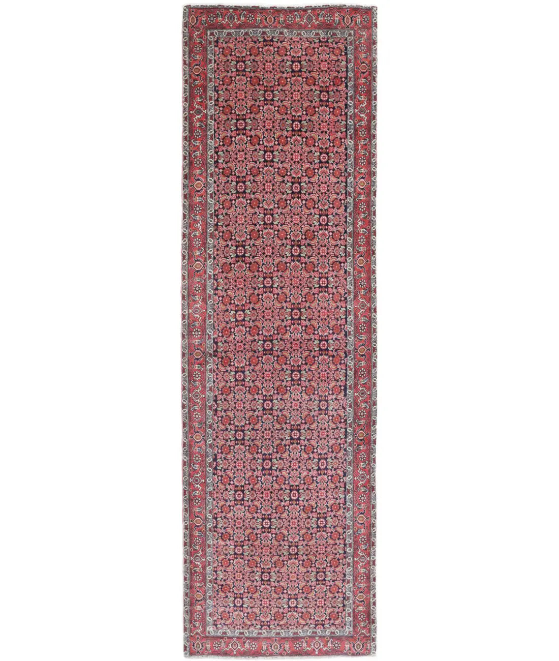 Hand Knotted Oriental Bijar Wool Rug - 2'8'' x 9'2''