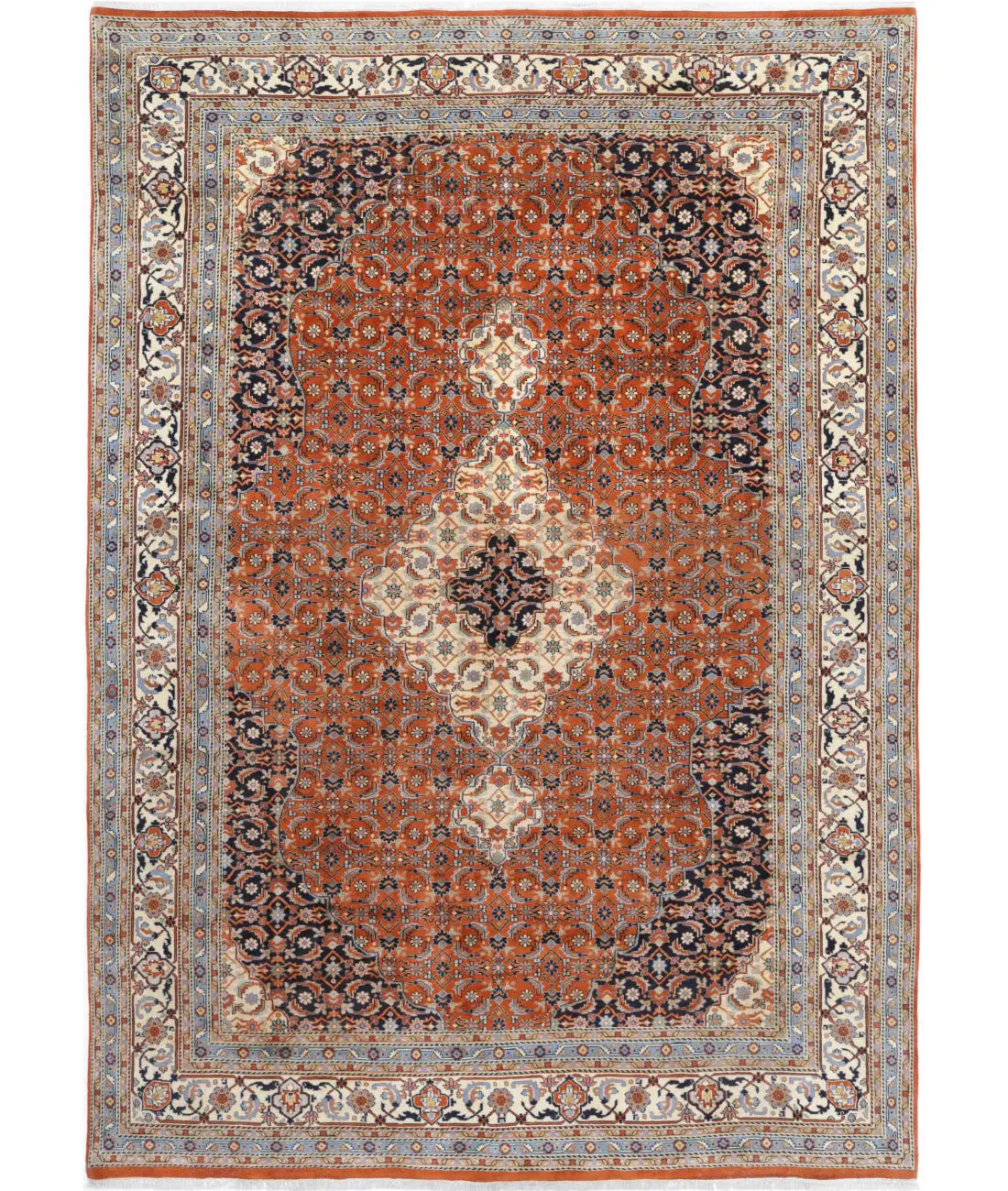 Hand Knotted Oriental Bijar Wool Rug - 7'6'' x 10'10''