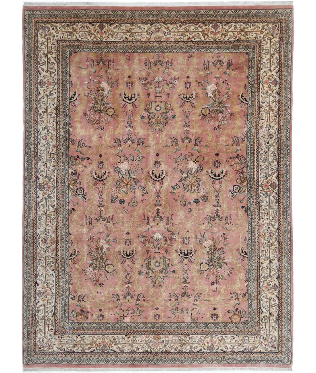 Hand Knotted Oriental Bijar Wool Rug - 8'4'' x 11'2''