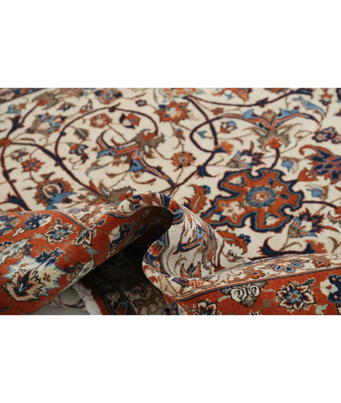 Hand Knotted Persian Isfahan Wool Rug - 7'8'' x 11'9'' - Arteverk Rugs Area rug