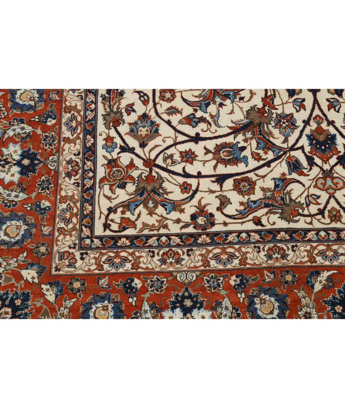 Hand Knotted Persian Isfahan Wool Rug - 7'8'' x 11'9'' - Arteverk Rugs Area rug