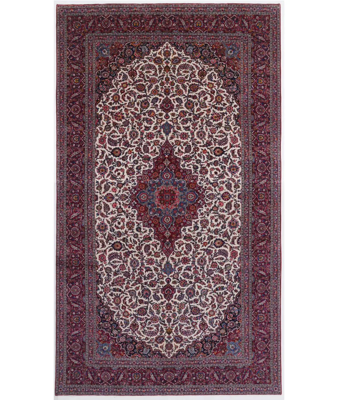 Hand Knotted Persian Kashan Fine Wool Rug - 8&#39;8&#39;&#39; x 15&#39;9&#39;&#39; - Arteverk Rugs Area rug