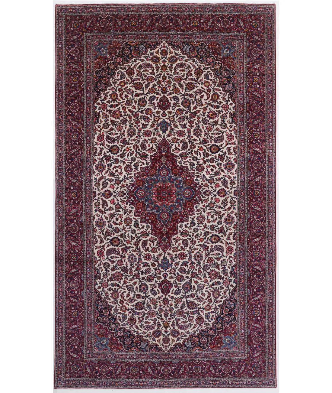 Hand Knotted Oriental Kashan Fine Wool Rug - 8'8'' x 15'9''