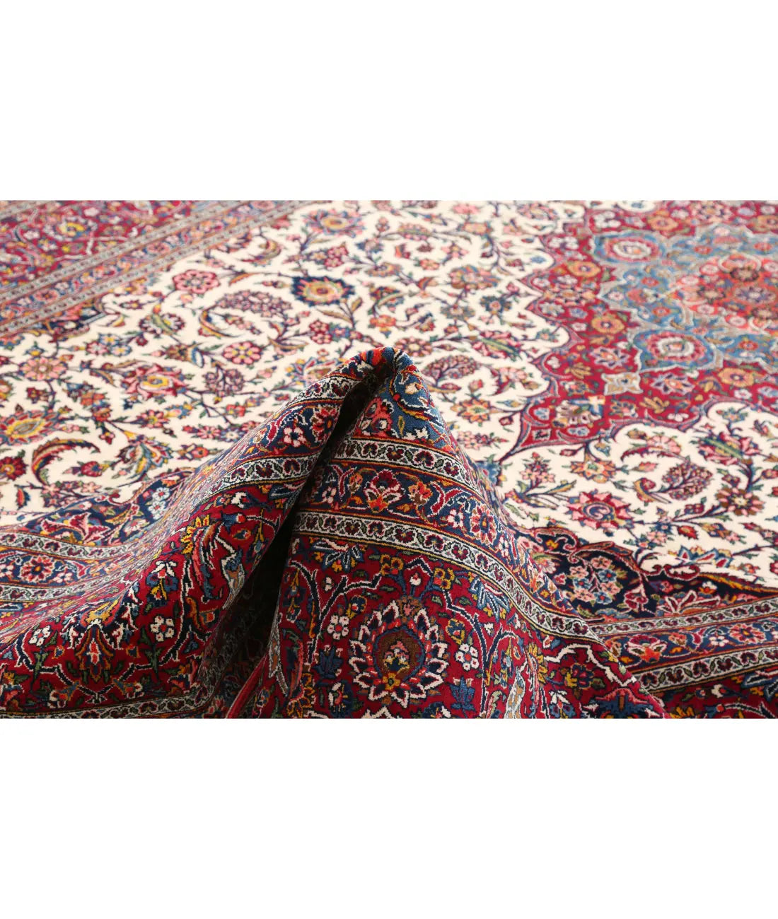 Hand Knotted Persian Kashan Fine Wool Rug - 8'8'' x 15'9'' - Arteverk Rugs Area rug