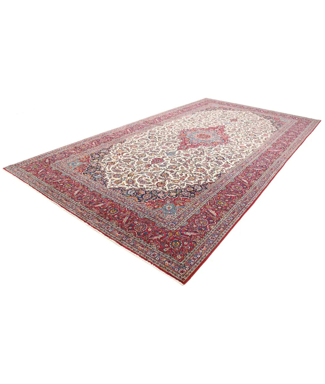 Hand Knotted Persian Kashan Fine Wool Rug - 8'8'' x 15'9'' - Arteverk Rugs Area rug