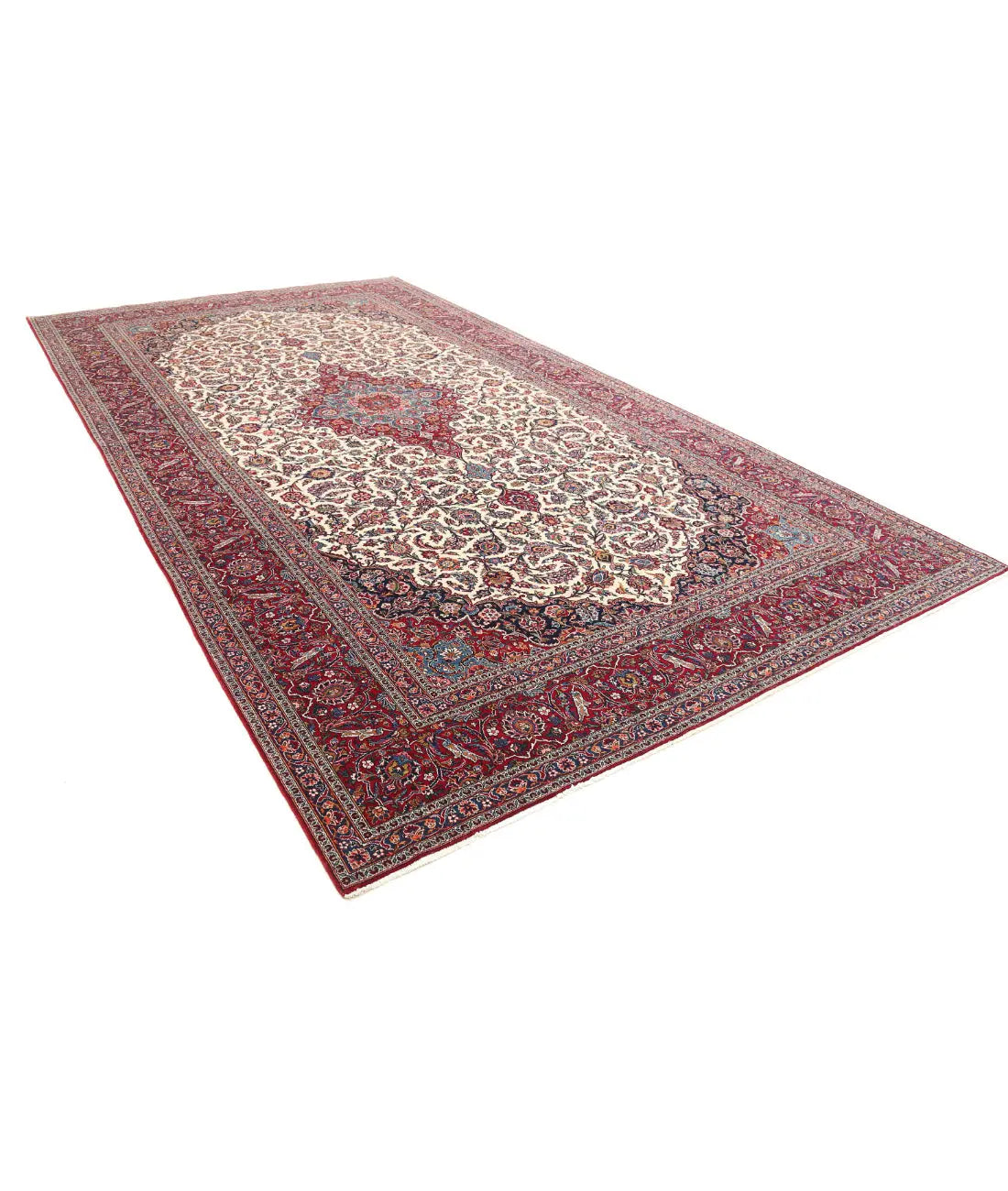 Hand Knotted Persian Kashan Fine Wool Rug - 8'8'' x 15'9'' - Arteverk Rugs Area rug