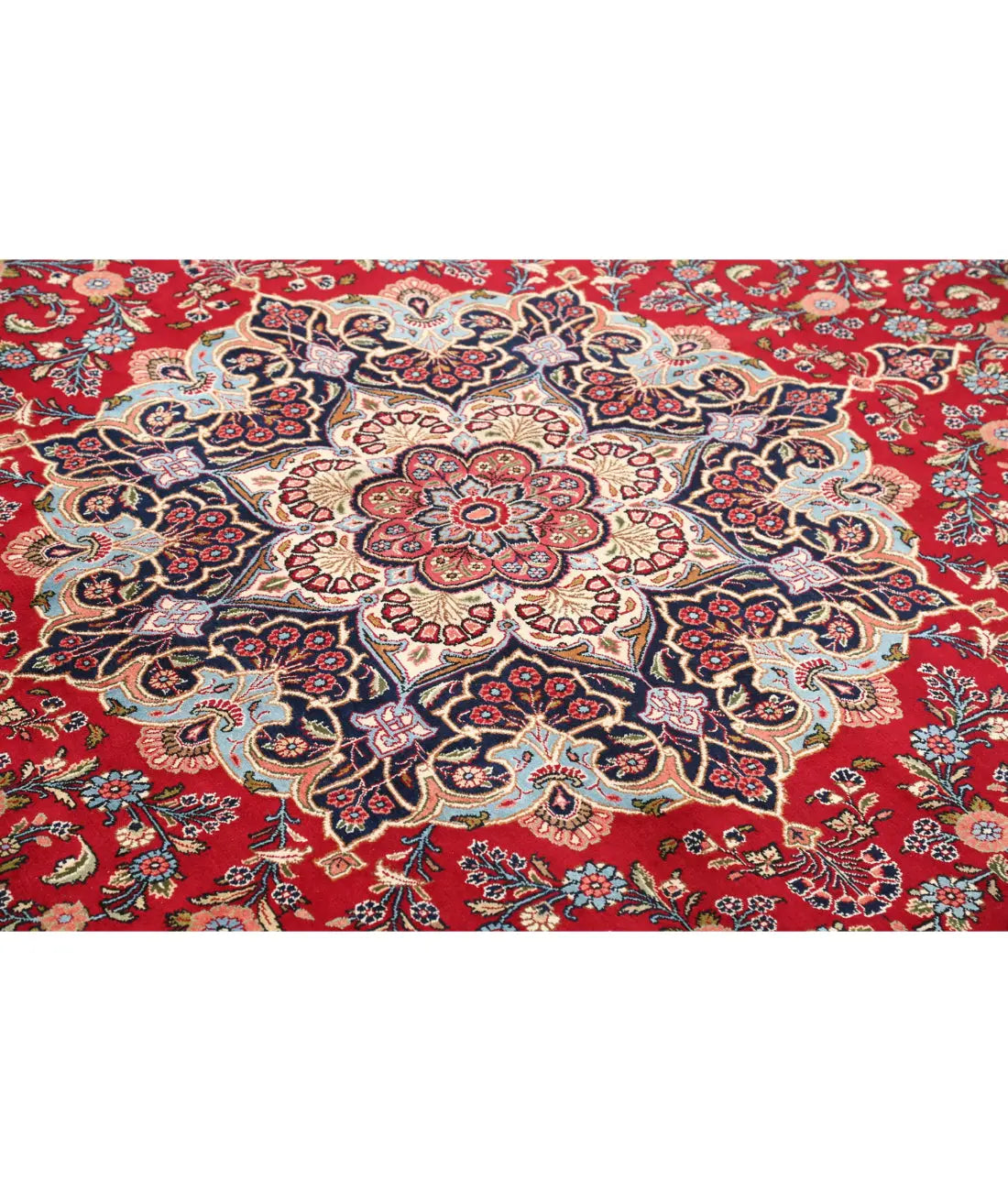 Hand Knotted Persian Kerman Fine Wool Rug - 10'11'' x 16'6'' - Arteverk Rugs Area rug