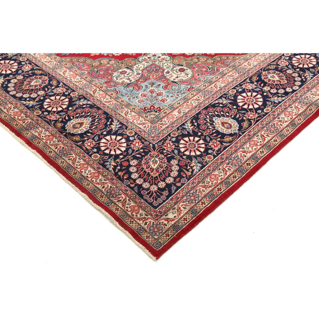 Alfombra persa de lana fina Kerman anudada a mano - 10'11'' x 16'6''