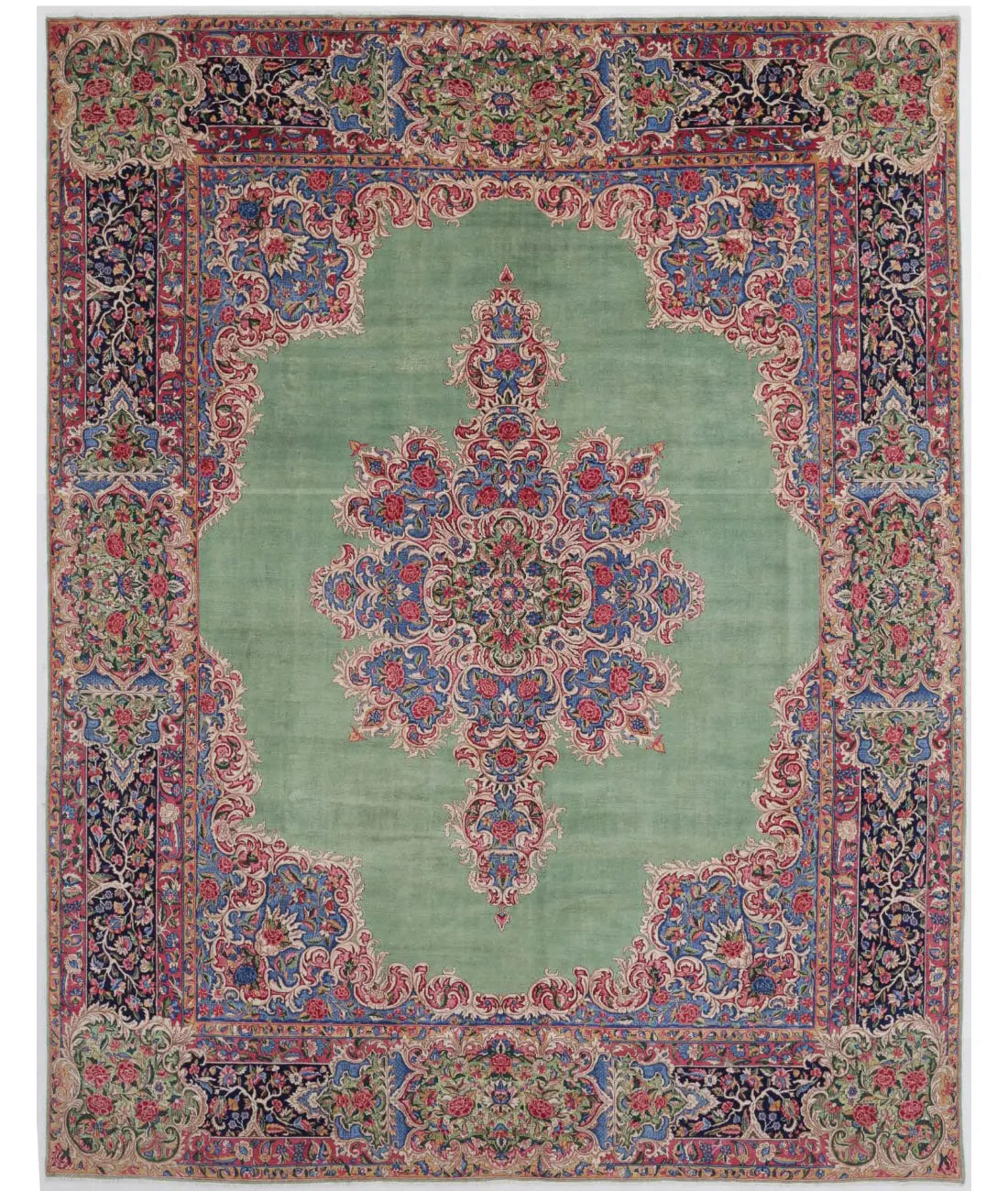 Hand Knotted Persian Kerman Wool Rug - 11&#39;2&#39;&#39; x 14&#39;5&#39;&#39; - Arteverk Rugs Area rug