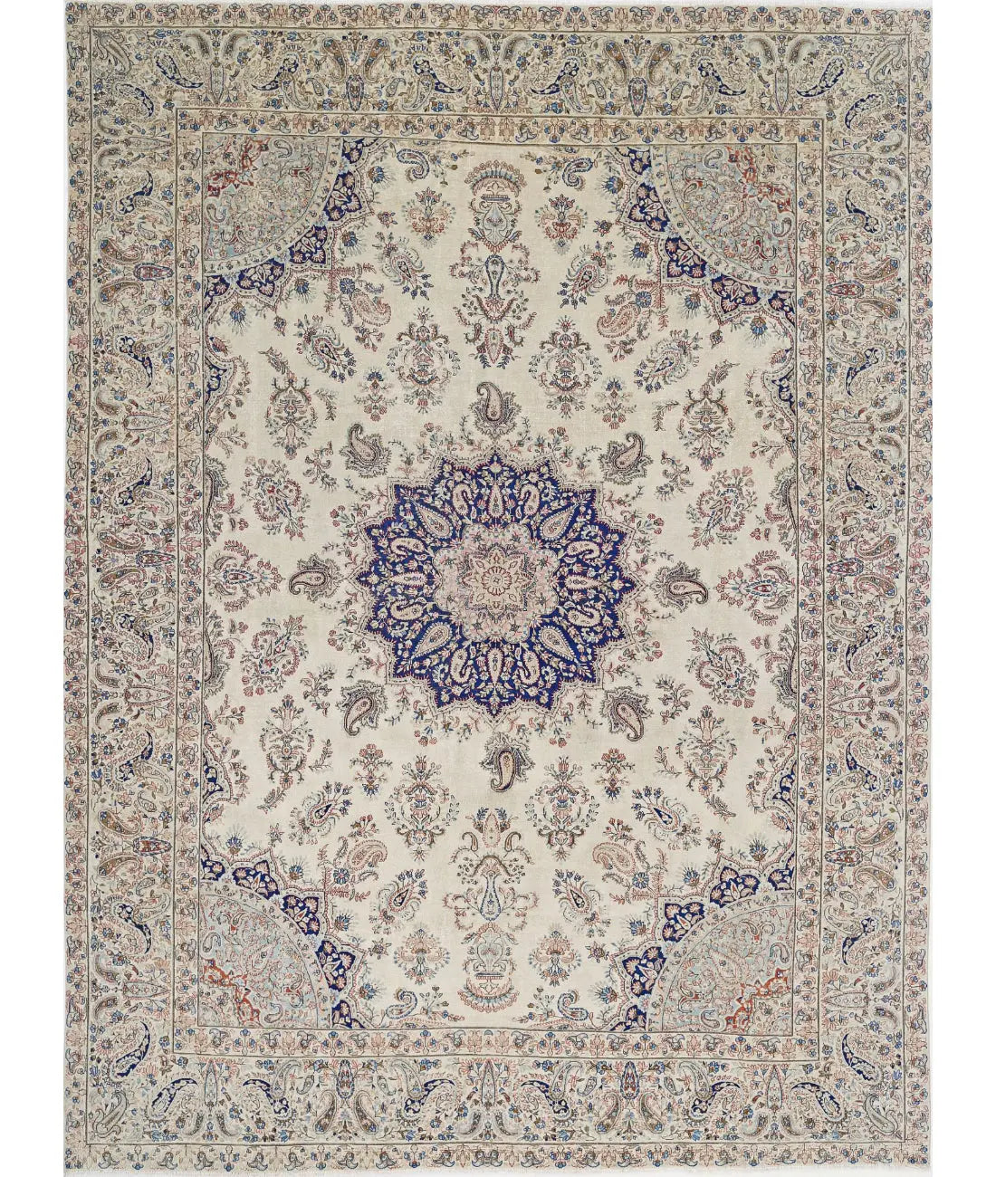 Hand Knotted Persian Kerman Wool Rug - 9&#39;9&#39;&#39; x 13&#39;2&#39;&#39; - Arteverk Rugs Area rug