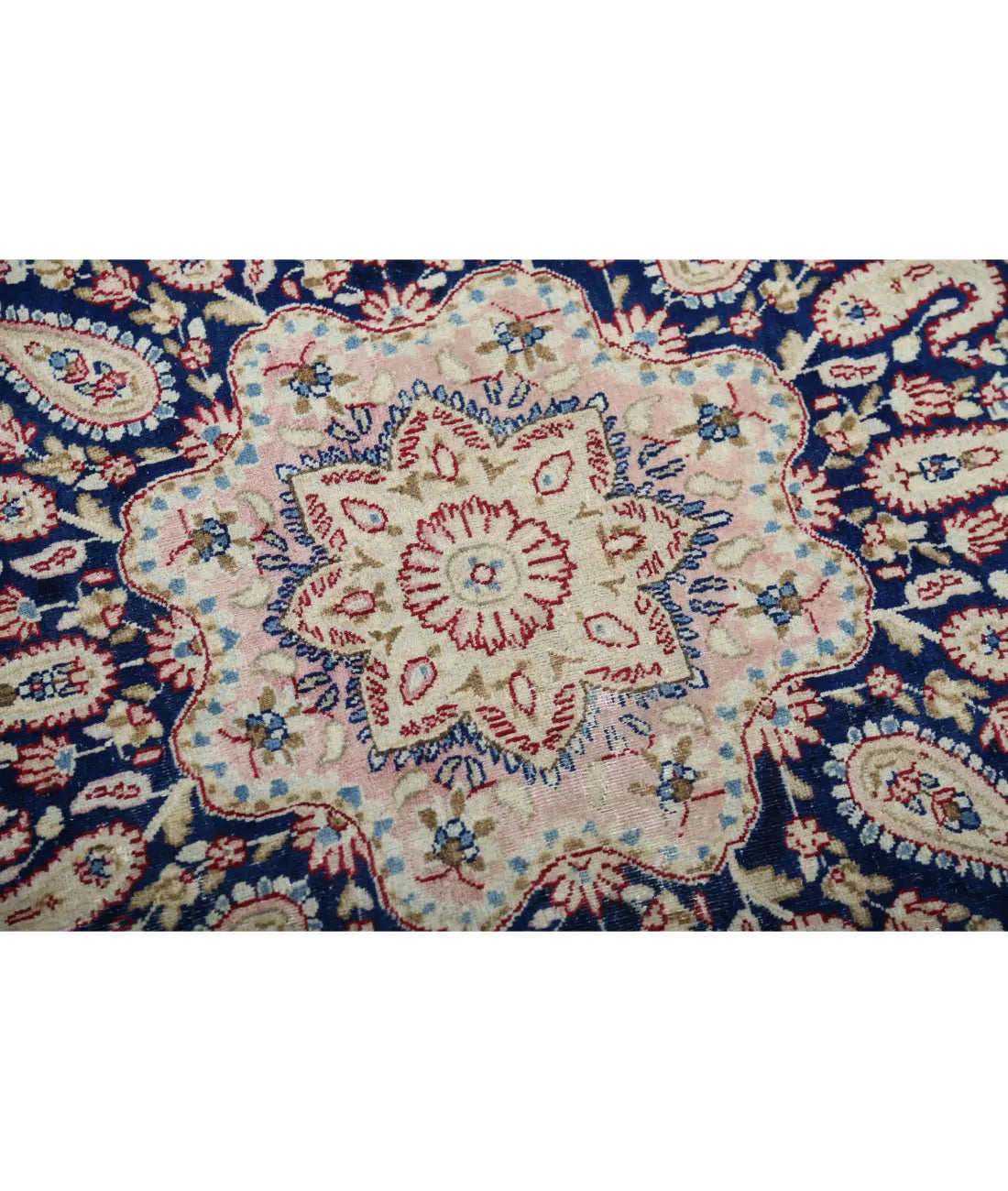 Hand Knotted Oriental Kerman Wool Rug - 9'9'' x 13'2''