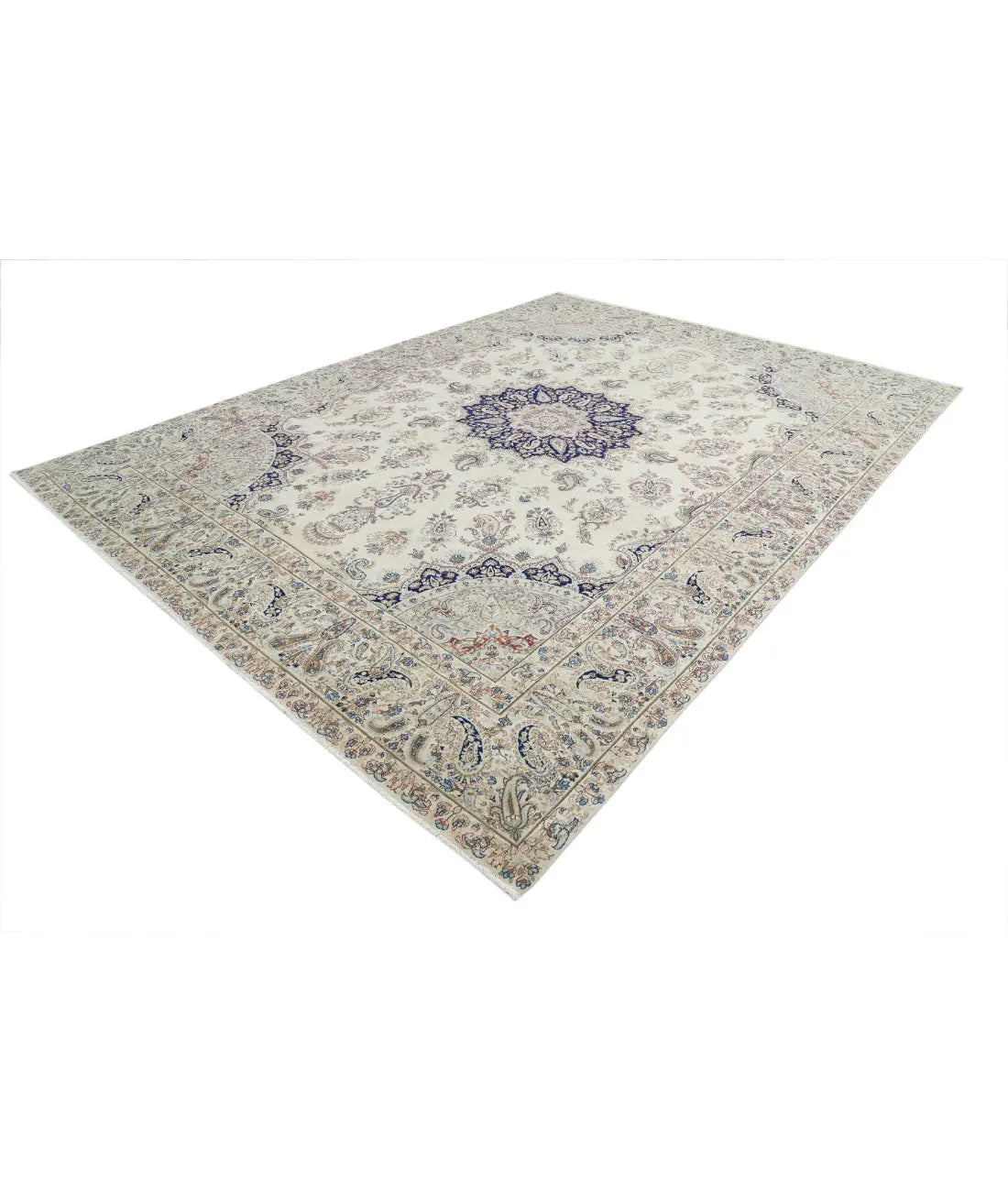 Hand Knotted Persian Kerman Wool Rug - 9'9'' x 13'2'' - Arteverk Rugs Area rug