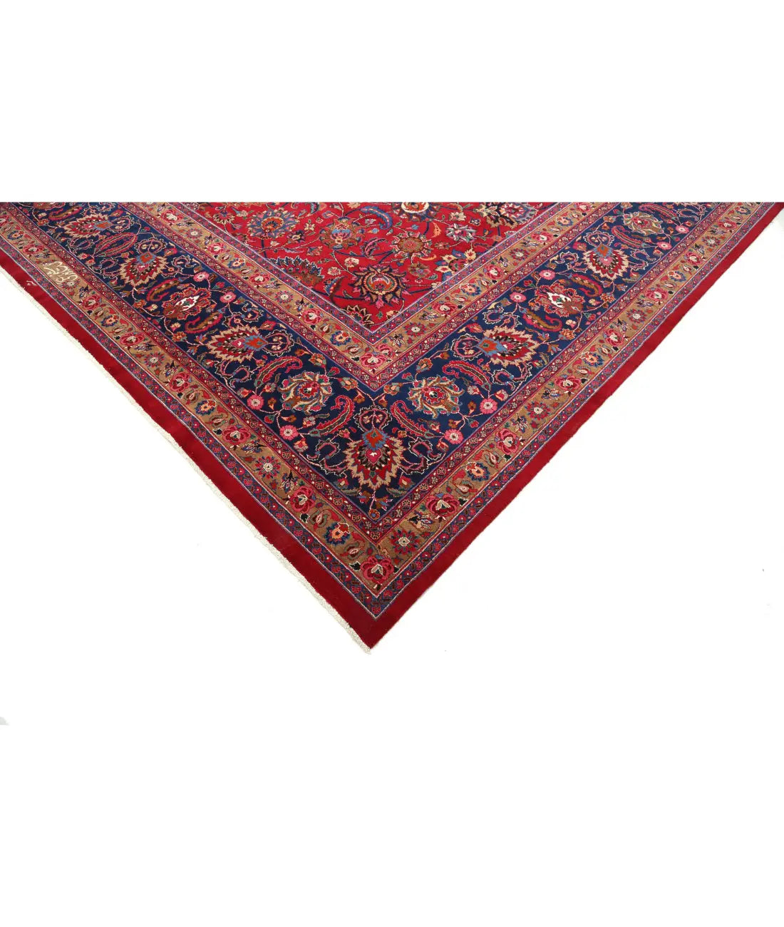 Hand Knotted Persian Mashad Sheikh Borangi Wool Rug - 11'8'' x 18'0'' - Arteverk Rugs Area rug