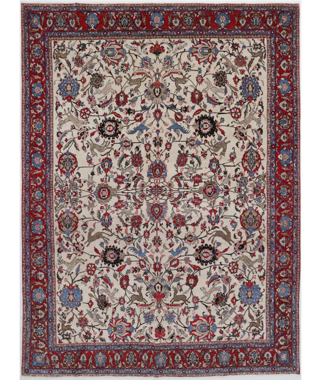 Hand Knotted Persian Tabriz Wool Rug - 8&#39;9&#39;&#39; x 11&#39;10&#39;&#39; - Arteverk Rugs Area rug
