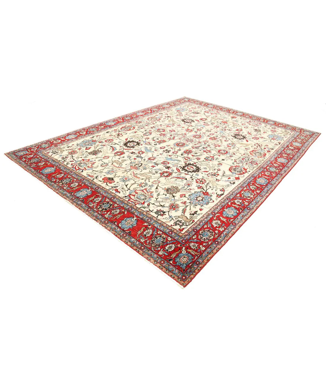 Hand Knotted Persian Tabriz Wool Rug - 8'9'' x 11'10'' - Arteverk Rugs Area rug