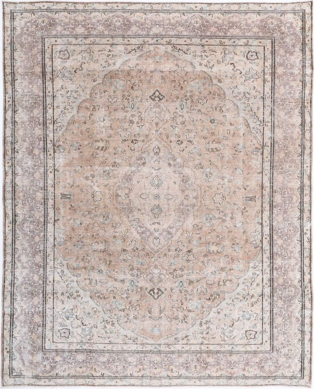 Hand Knotted Persian Vintage Wool Rug - 9&#39;6&#39;&#39; x 11&#39;11&#39;&#39; - Arteverk Rugs Area rug