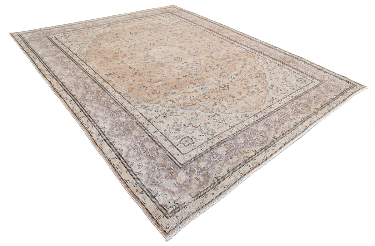 Hand Knotted Persian Vintage Wool Rug - 9'6'' x 11'11'' - Arteverk Rugs Area rug