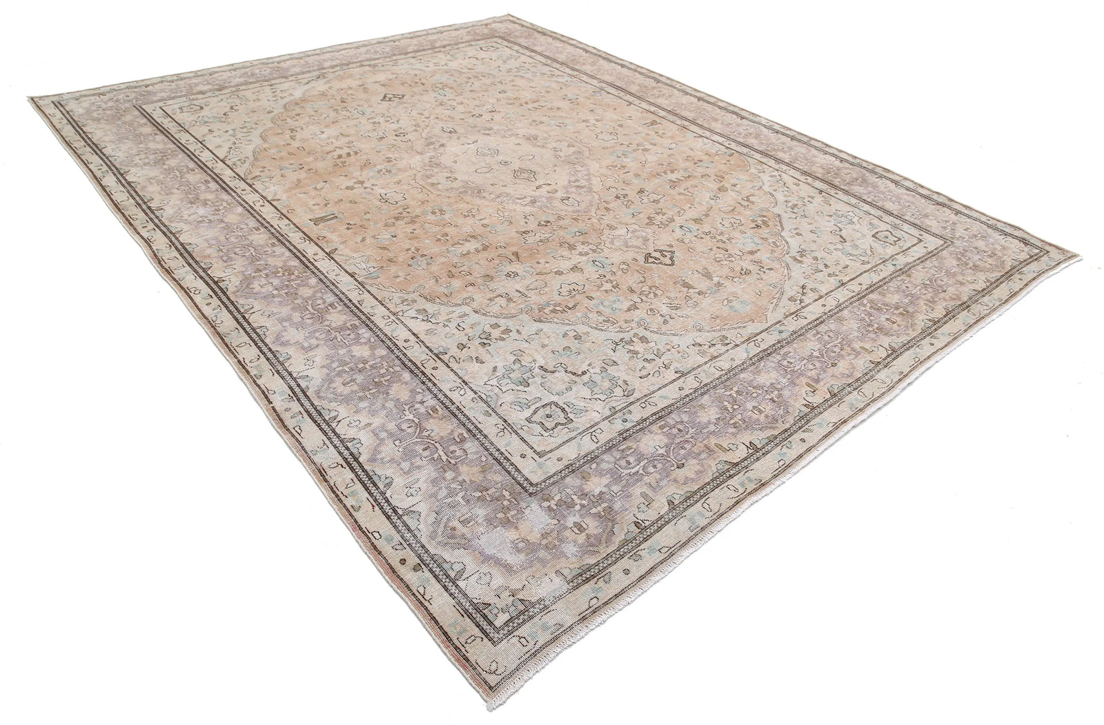 Hand Knotted Persian Vintage Wool Rug - 9'6'' x 11'11'' - Arteverk Rugs Area rug