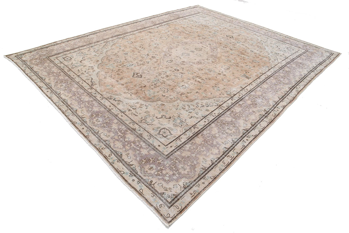 Hand Knotted Persian Vintage Wool Rug - 9'6'' x 11'11'' - Arteverk Rugs Area rug