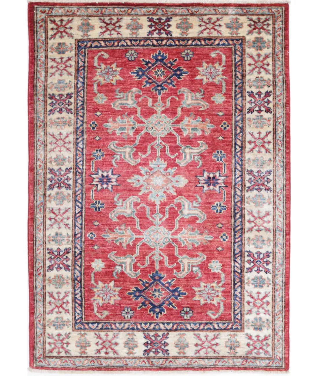 Hand Knotted Royal Kazak Wool Rug - 2'10'' x 4'0''