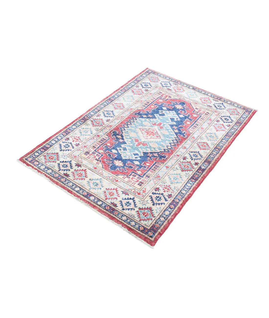 Hand Knotted Royal Kazak Wool Rug - 2'10'' x 4'1'' - Arteverk Rugs Area rug