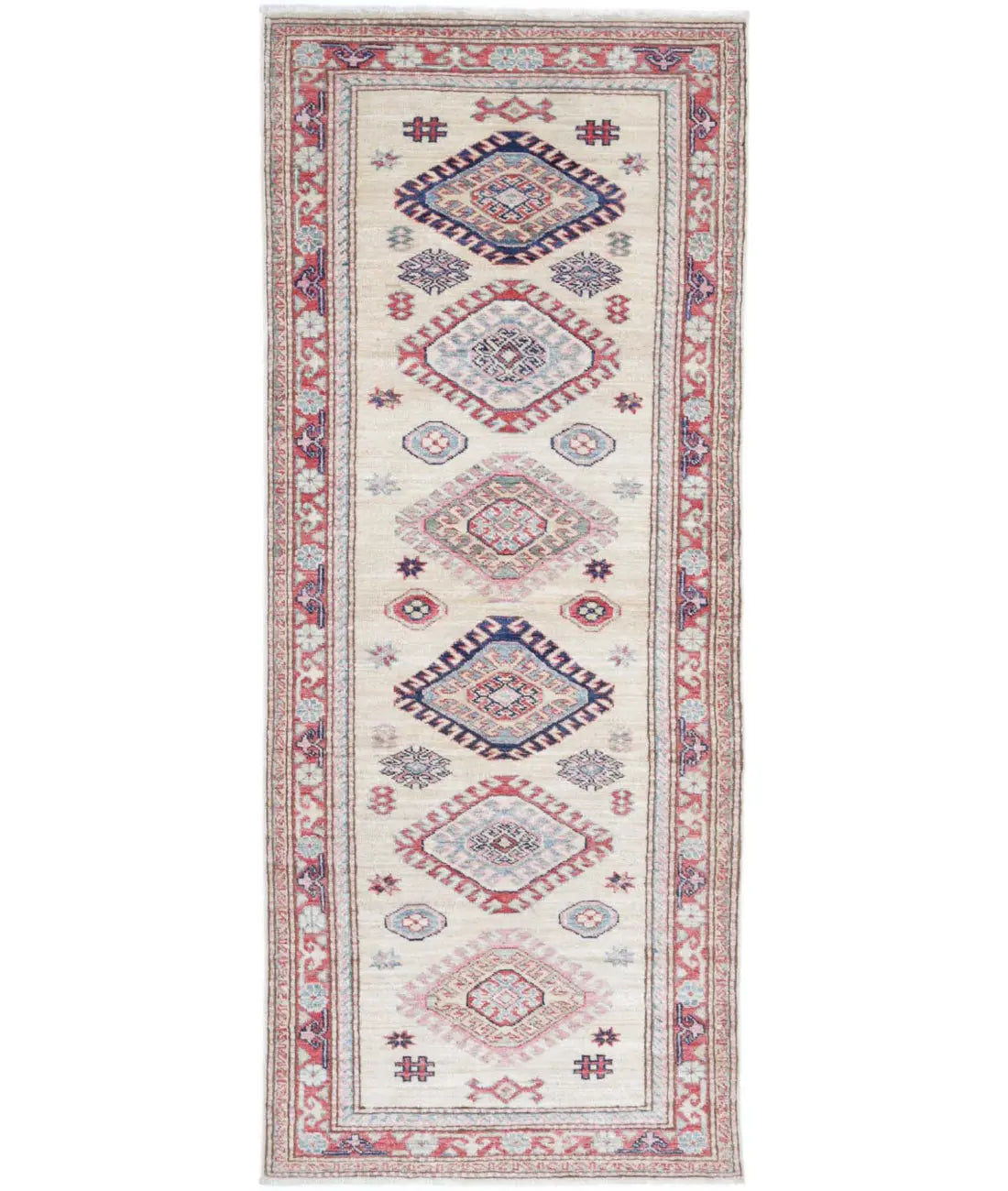 Hand Knotted Royal Kazak Wool Rug - 2'4'' x 6'3''