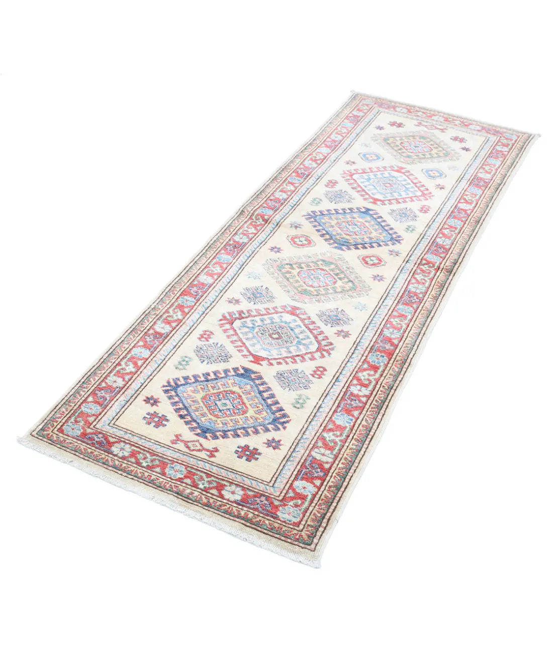 Hand Knotted Royal Kazak Wool Rug - 2'4'' x 6'3'' - Arteverk Rugs Area rug