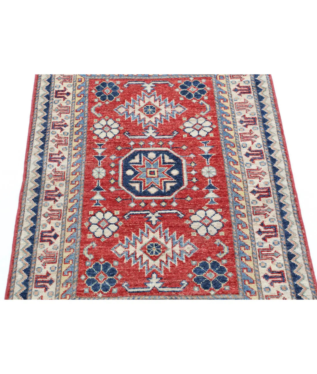Hand Knotted Royal Kazak Wool Rug - 2'7'' x 3'9'' - Arteverk Rugs Area rug